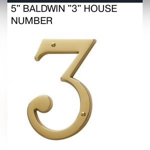 Baldwin Brass house number 3